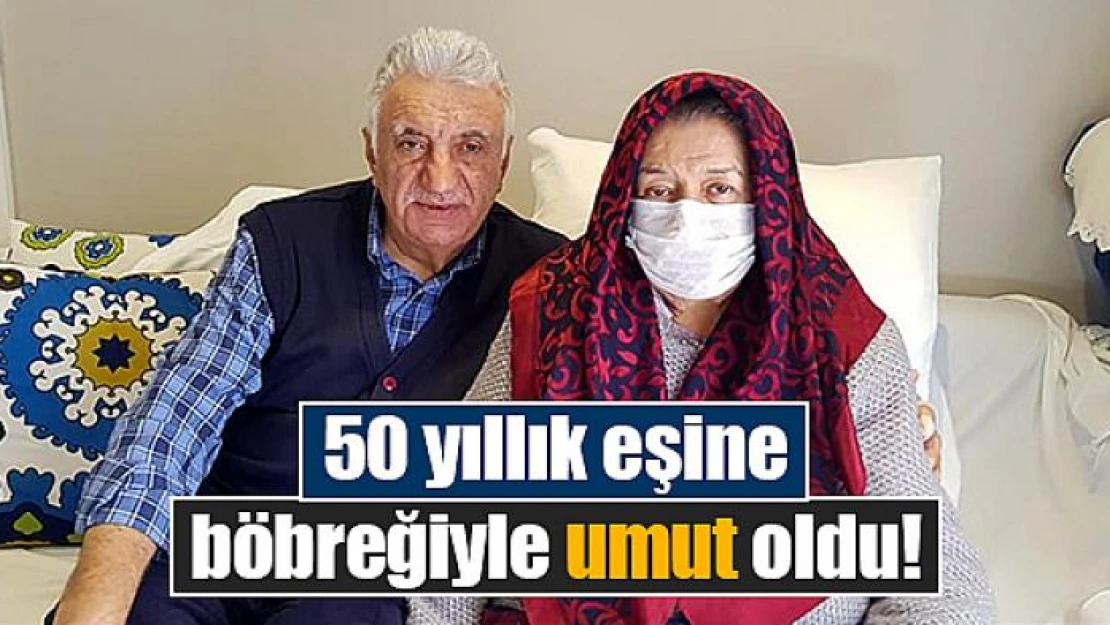 50 yıllık eşine böbreğiyle umut oldu!