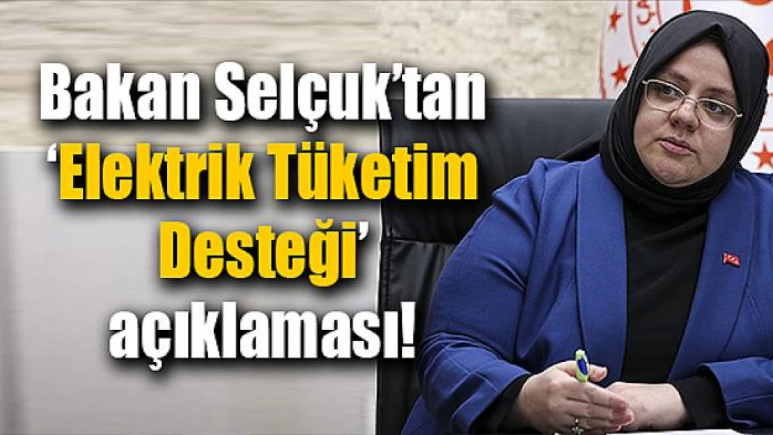 Bakan Selçuk'tan 'Elektrik Tüketim Desteği' açıklaması!