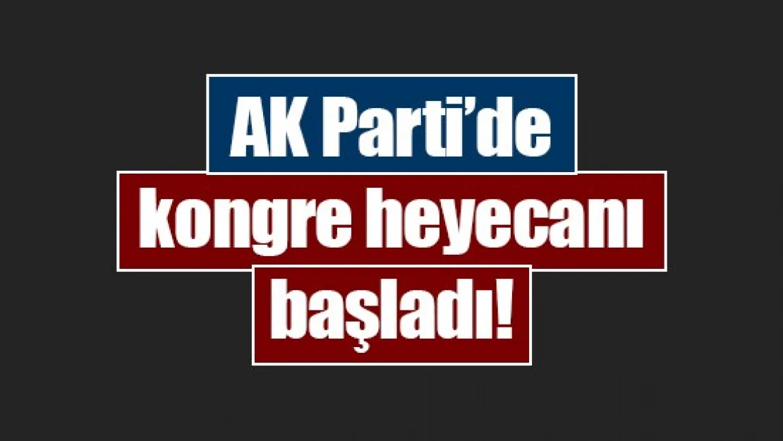 AK Parti'de kongre heyecanı başladı!