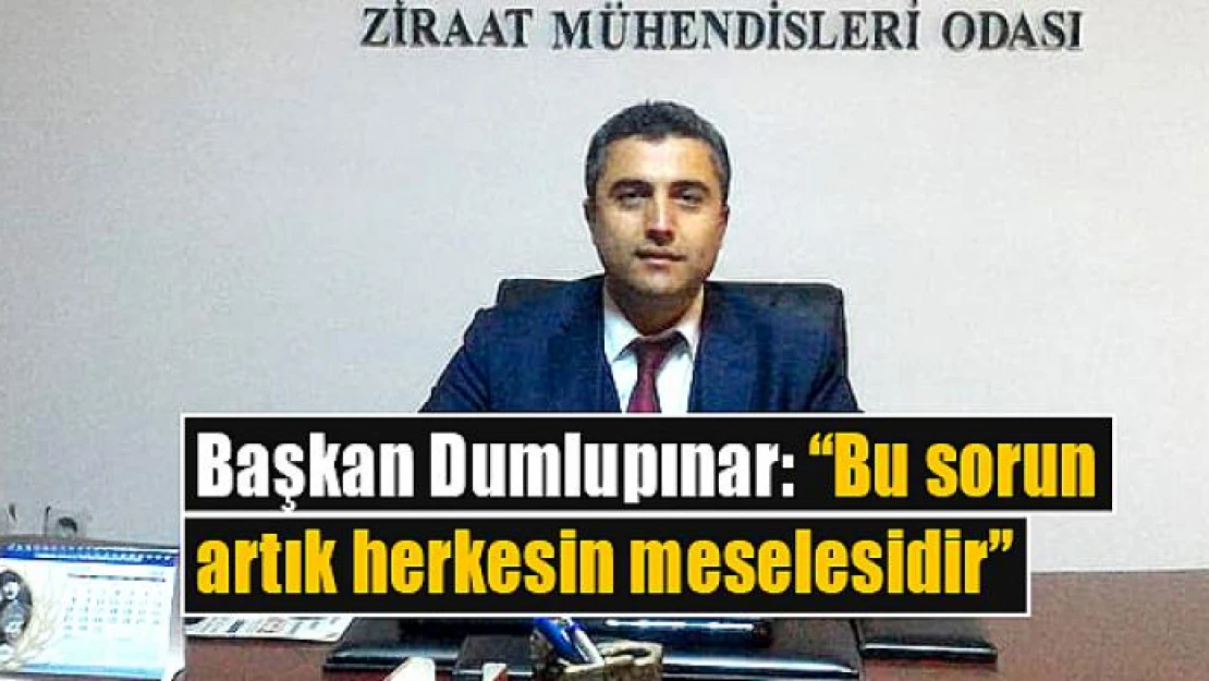 Başkan Dumlupınar: 'Bu sorun artık herkesin meselesidir'