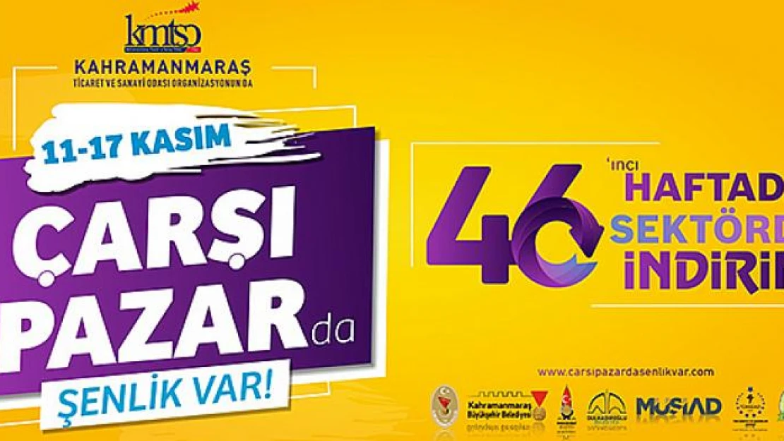 Kahramanmaraş'ta 'Çarşı Pazar Şenliği' başlıyor!