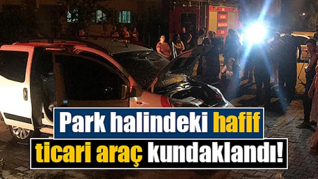 Park halindeki hafif ticari araç kundaklandı