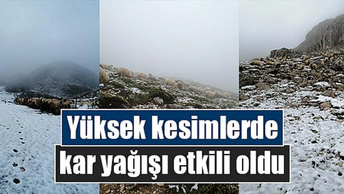 Yüksek kesimlerde kar yağışı etkili oldu