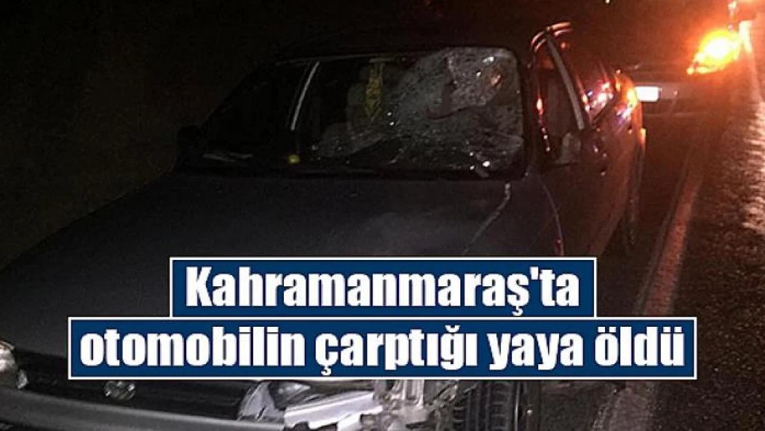 Kahramanmaraş'ta otomobilin çarptığı yaya öldü