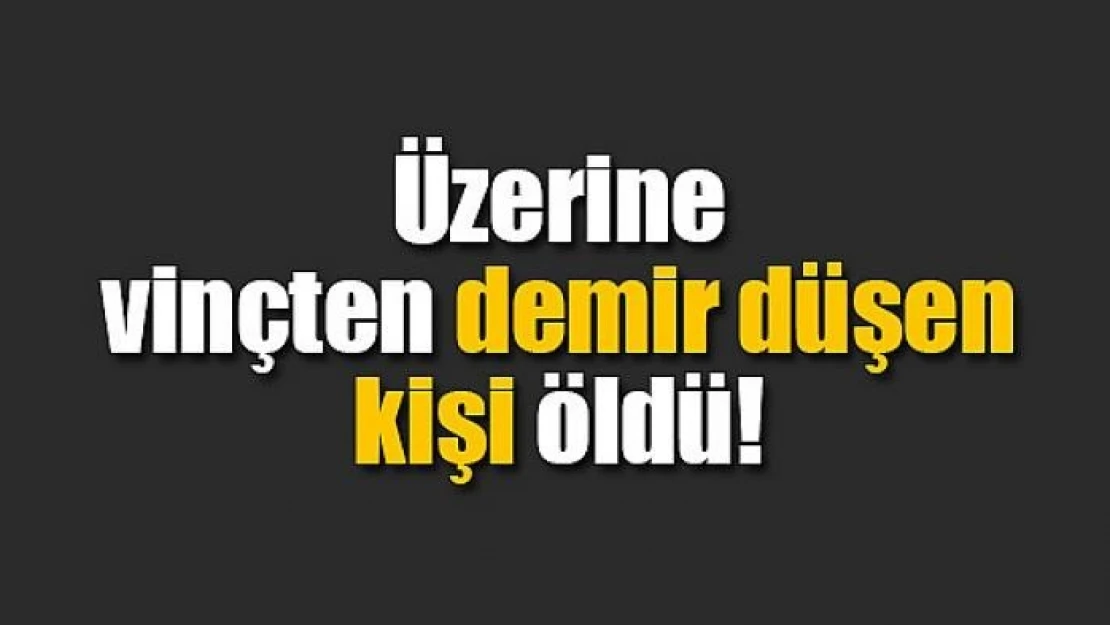 Üzerine vinçten demir düşen kişi öldü