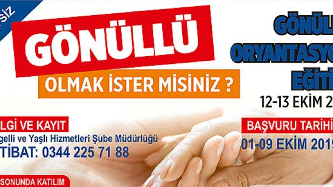 Gönüllü olmak ister misin?