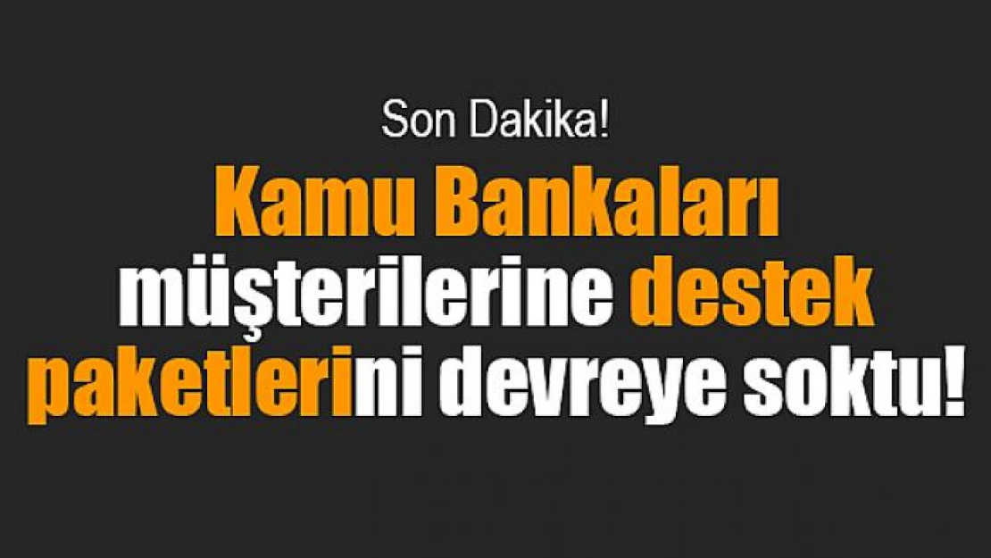 Kamu Bankaları müşterilerine destek paketlerini devreye soktu!