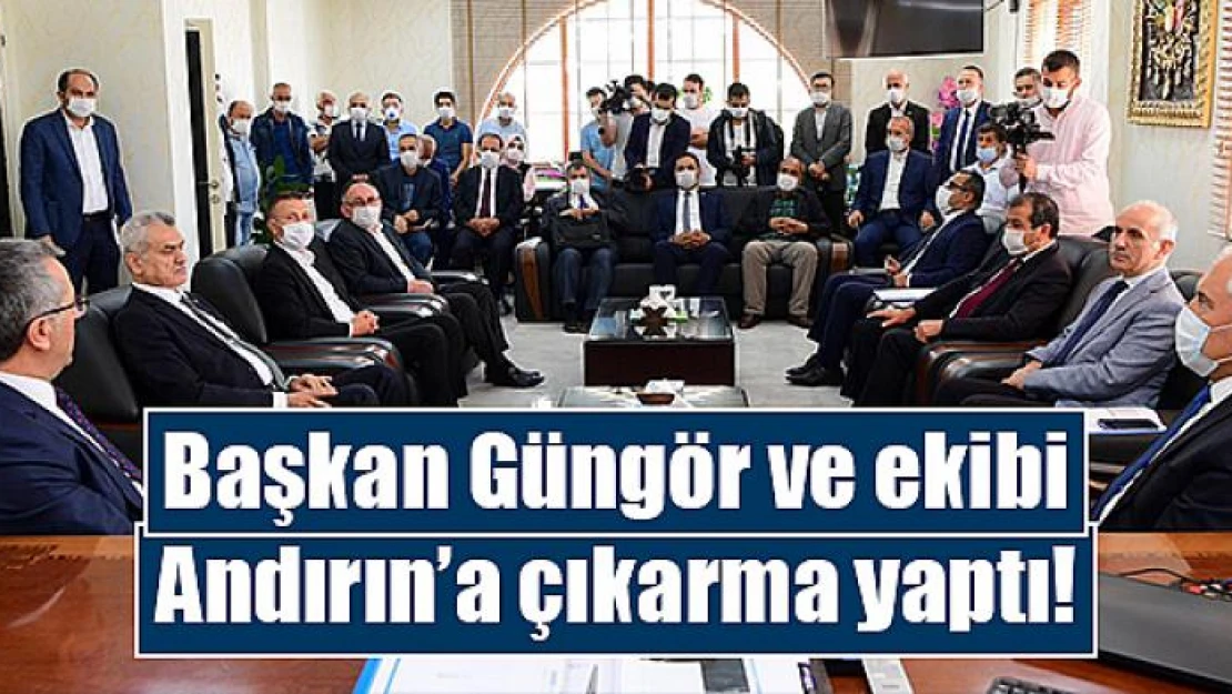 Başkan Güngör ve ekibi Andırın'a çıkarma yaptı