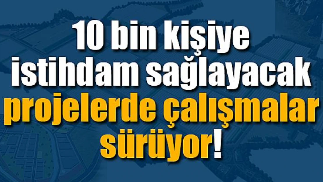 10 bin kişiye istihdam sağlayacak projelerde çalışmalar sürüyor