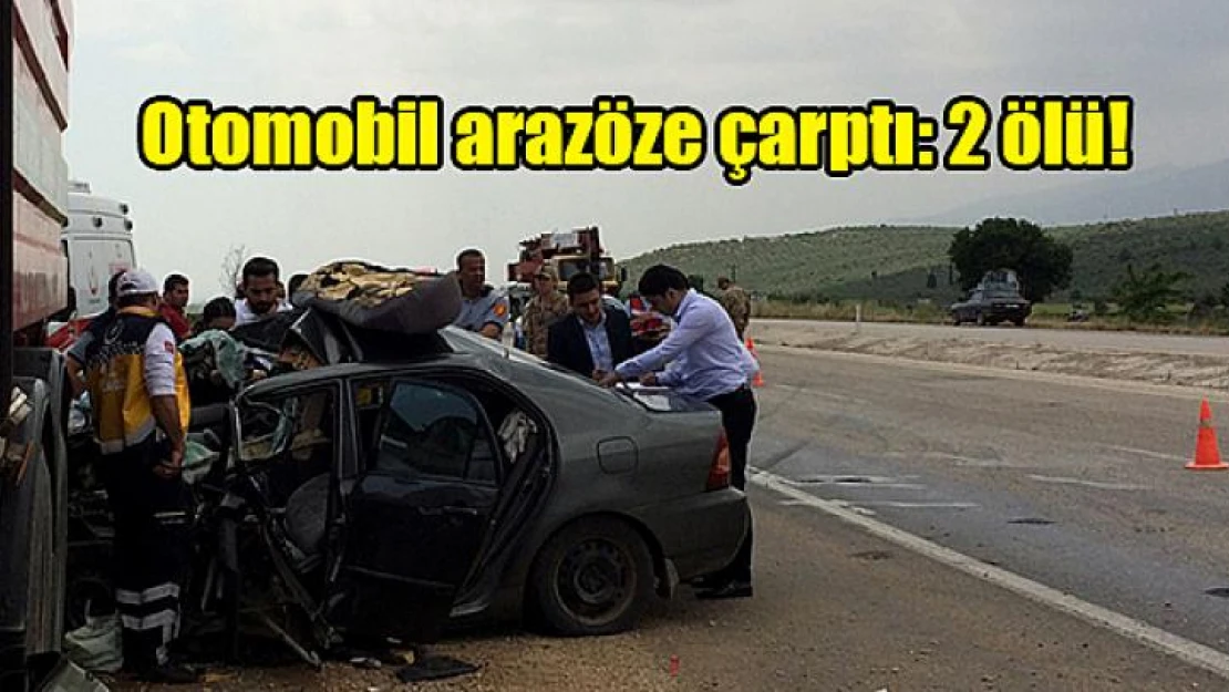 Otomobil arazöze çarptı: 2 ölü!