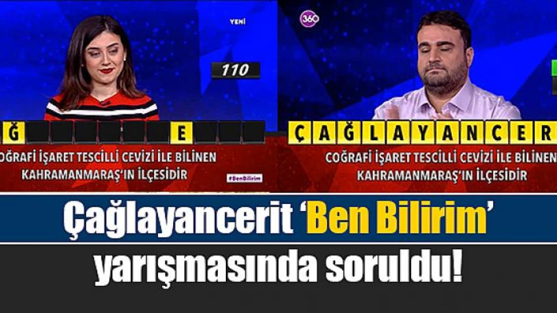 Çağlayancerit 'Ben Bilirim' yarışmasında soruldu!