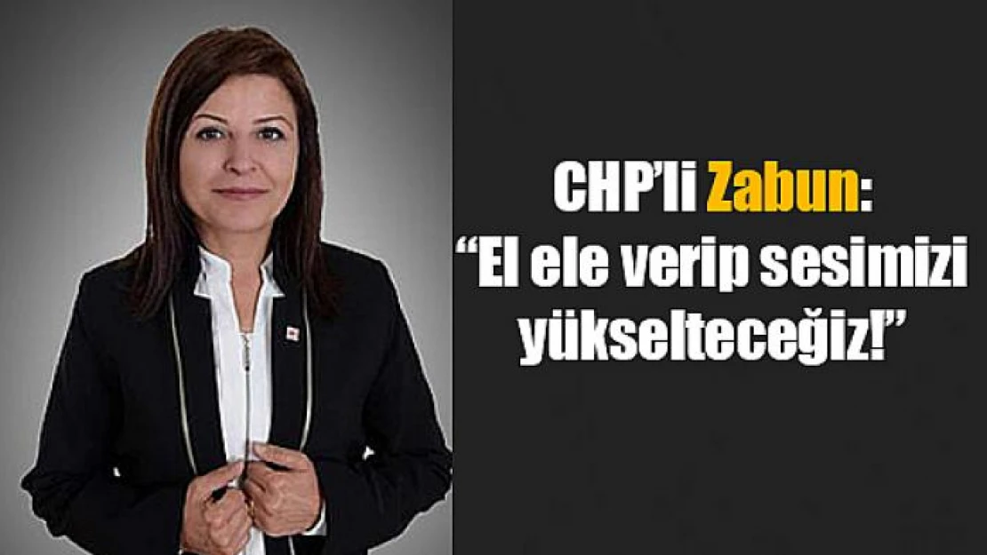 CHP'li Zabun: 'El ele verip sesimizi yükselteceğiz!'