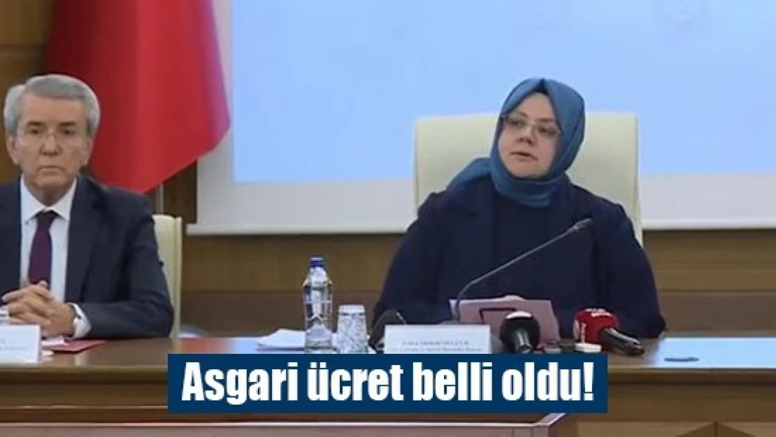 Asgari ücret belli oldu!