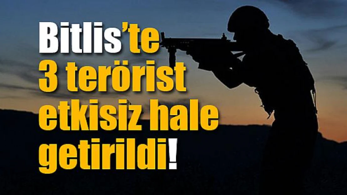 Bitlis'te 3 terörist etkisiz hale getirildi