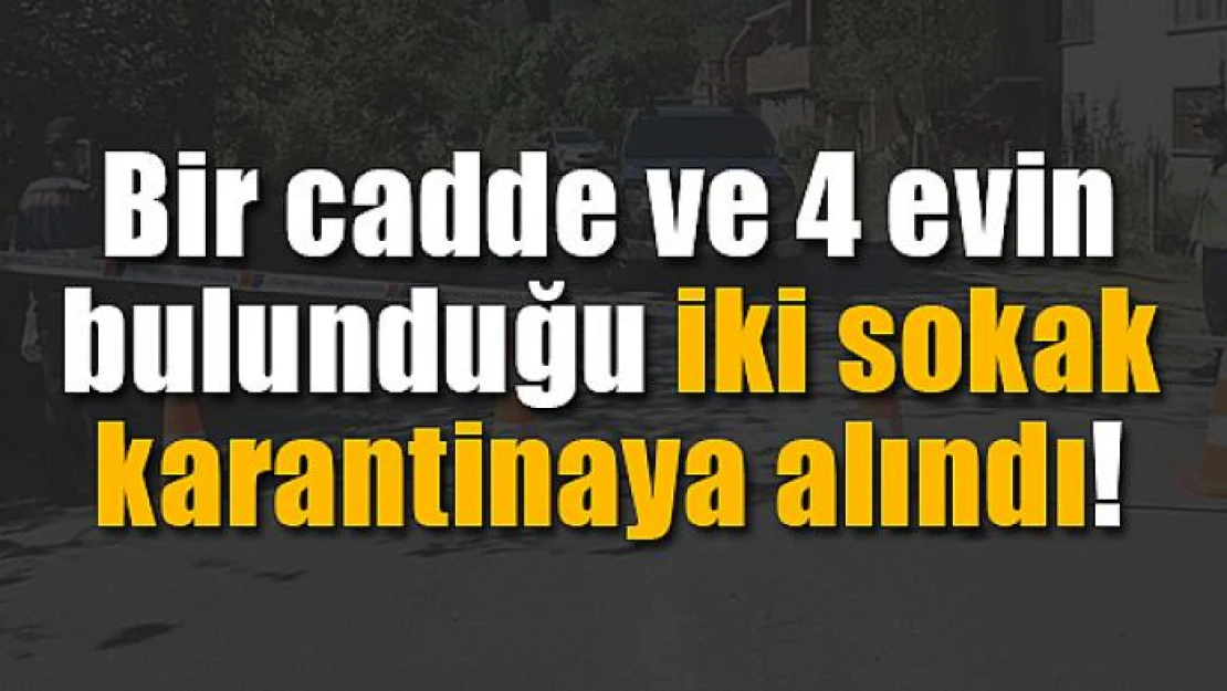 Bir cadde ve 4 evin bulunduğu iki sokak karantinaya alındı