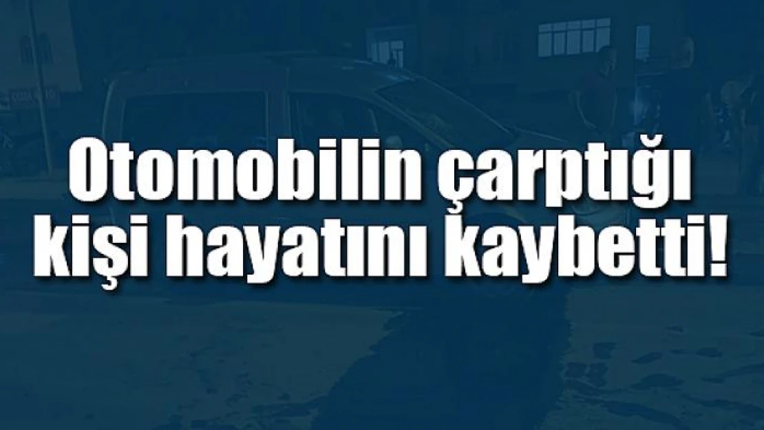 Otomobilin çarptığı kişi hayatını kaybetti