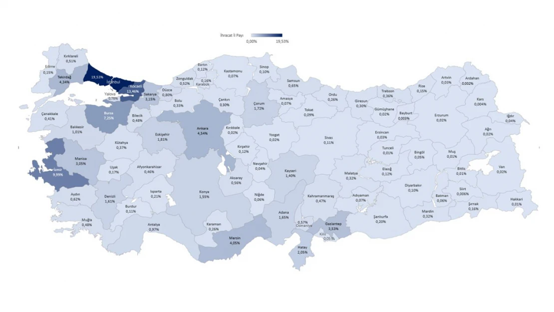 2024 yılı Mart ayı ihracatı illere göre dağılım listesi açıklandı