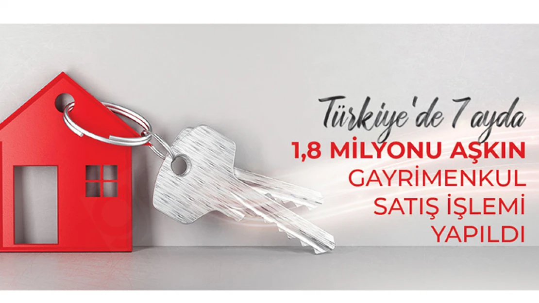 7 ayda 1,8 milyonu aşkın gayrimenkul satış işlemi yapıldı