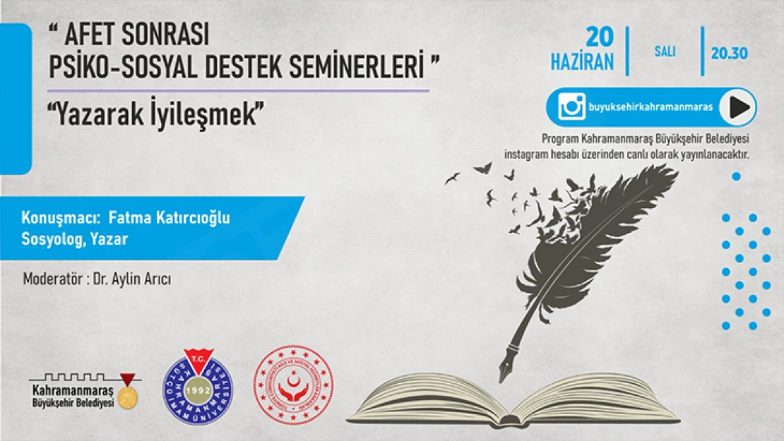 Afet Sonrası 'Yazarak İyileşmek' Semineri