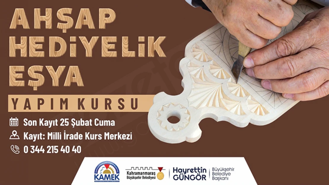 Ahşap hediyelik eşya yapım kursu başlıyor