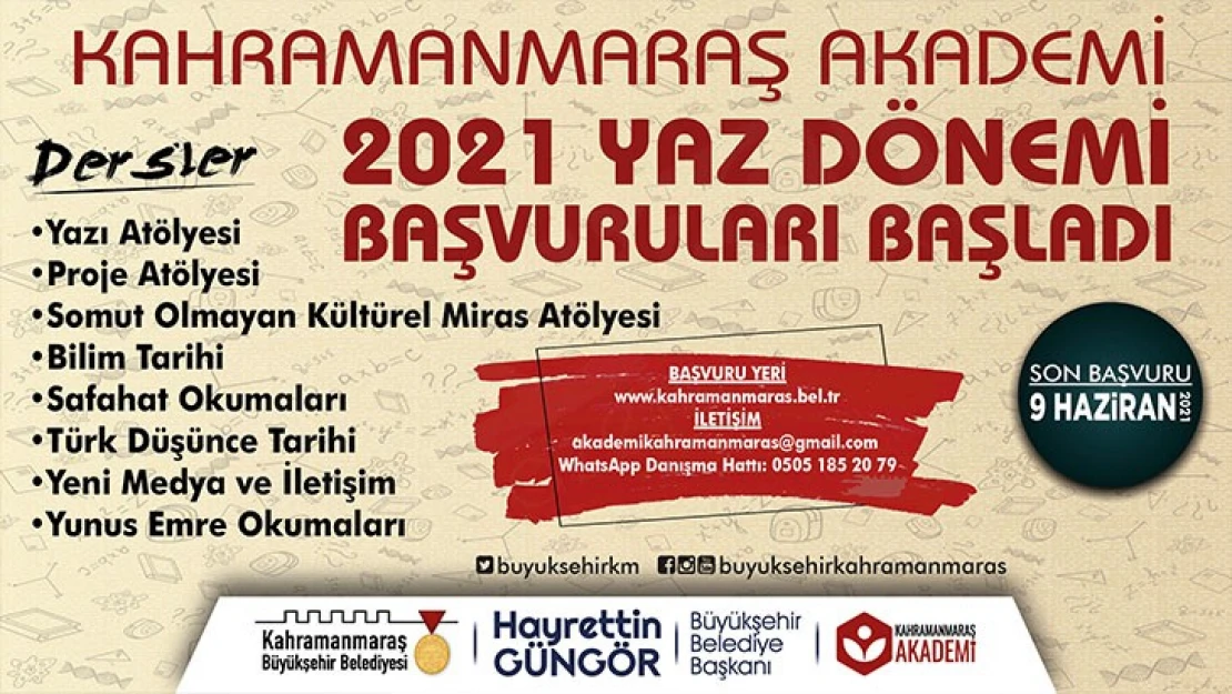 Akademi'de yaz dönemi başvuruları başladı