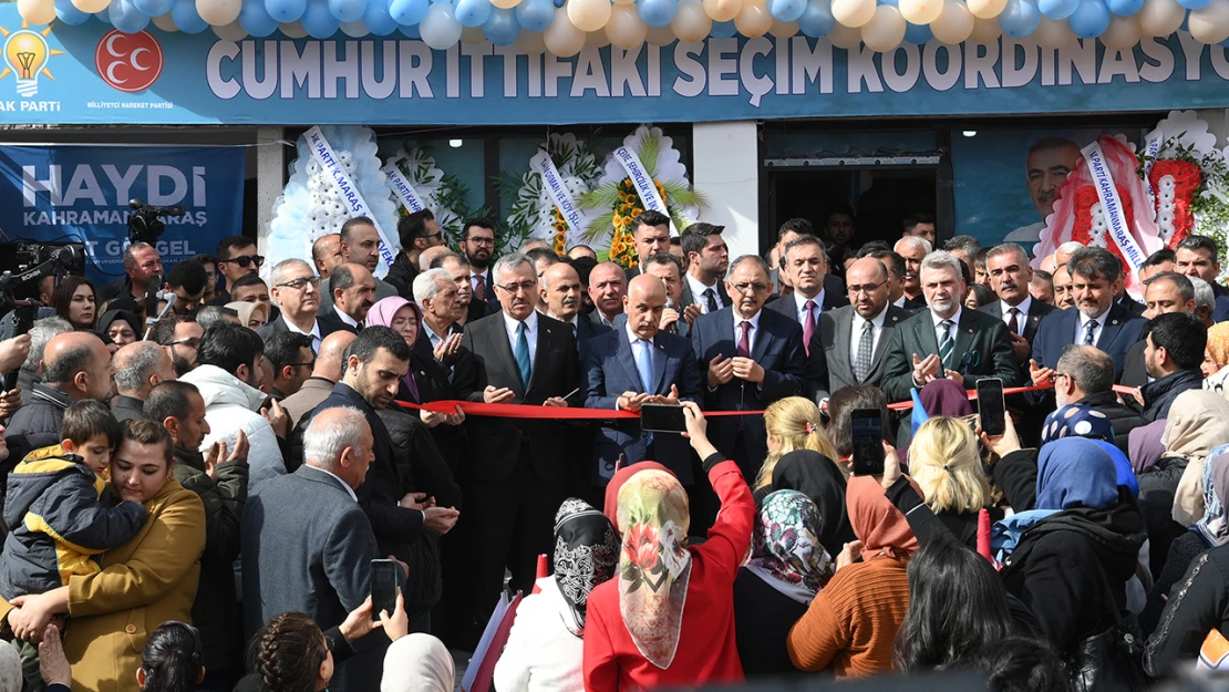 Bakan Özhaseki'nin katılımıyla Pazarcık'ta seçim ofisinin açılışı yapıldı