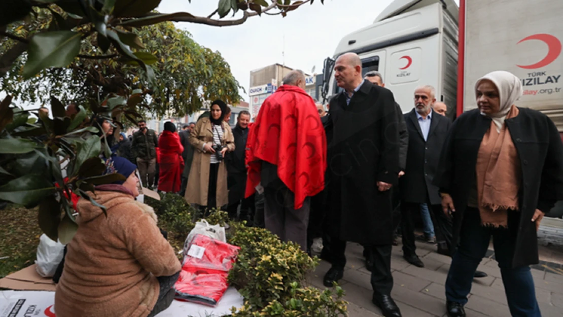 Bakan Soylu, Düzce'de incelemelerde bulundu