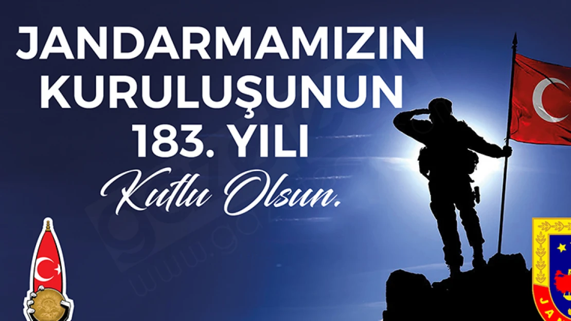 Başkan Mahçiçek'ten, Jandarma'nın 183'üncü kuruluş yıl dönümü mesajı