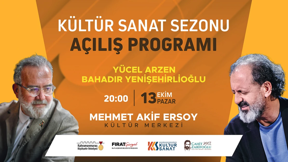 Cahit Zarifoğlu kültür sanat sezonu görkemli programla başlayacak