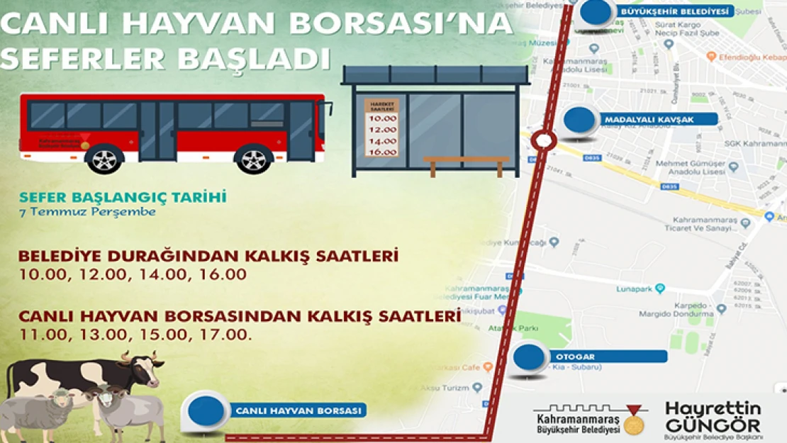 Canlı Hayvan Borsası'na ring seferleri ücretsiz olacak