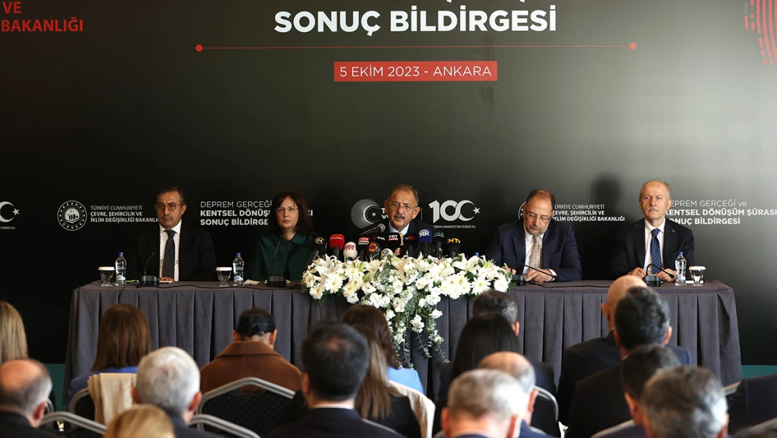 Deprem gerçeği ve kentsel dönüşüm şûrasının sonuç bildirgesi açıkladı