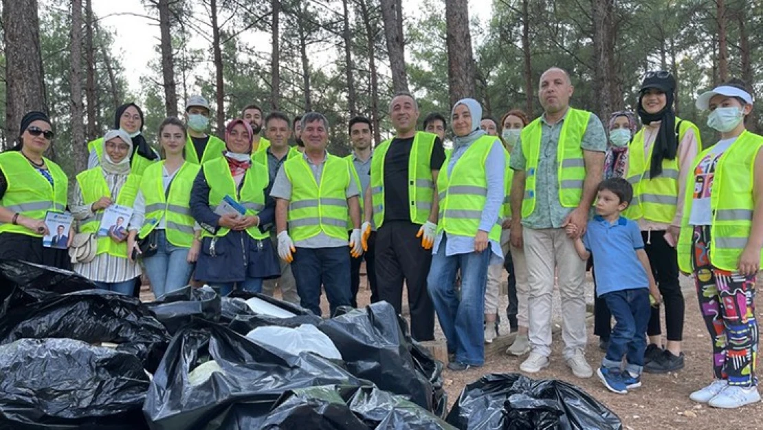 DEVA Partisi Kahramanmaraş İl Başkanlığı, ormanlarda çevre temizliği başlattı