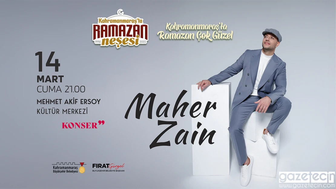 Dünyaca ünlü sanatçı Maher Zain, Kahramanmaraş'a geliyor