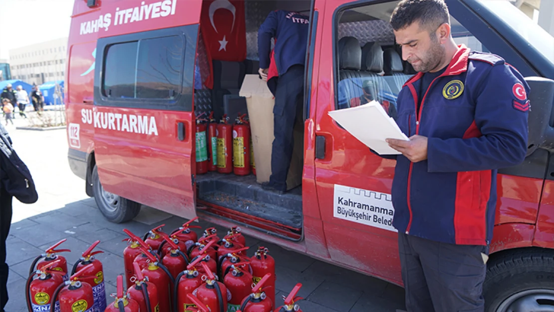 Geçici Barınma Merkezlerinde yangına karşı önlemler alınıyor