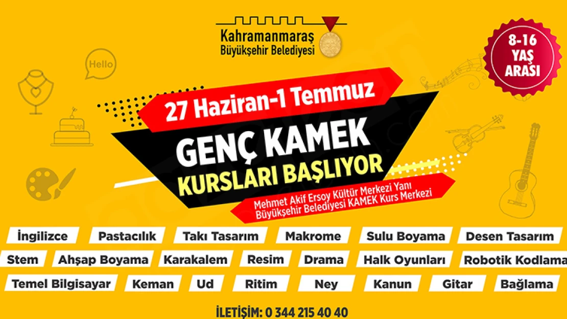 Genç KAMEK kursları başlıyor