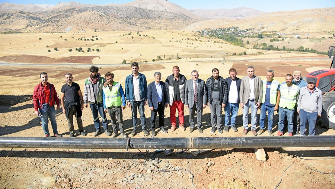 Göksun'da doğalgaz boru hattı çalışması başladı