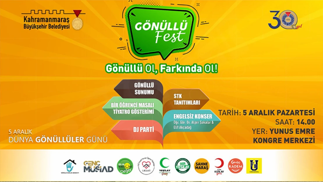 Gönüllü fest katılımcılarını bekliyor