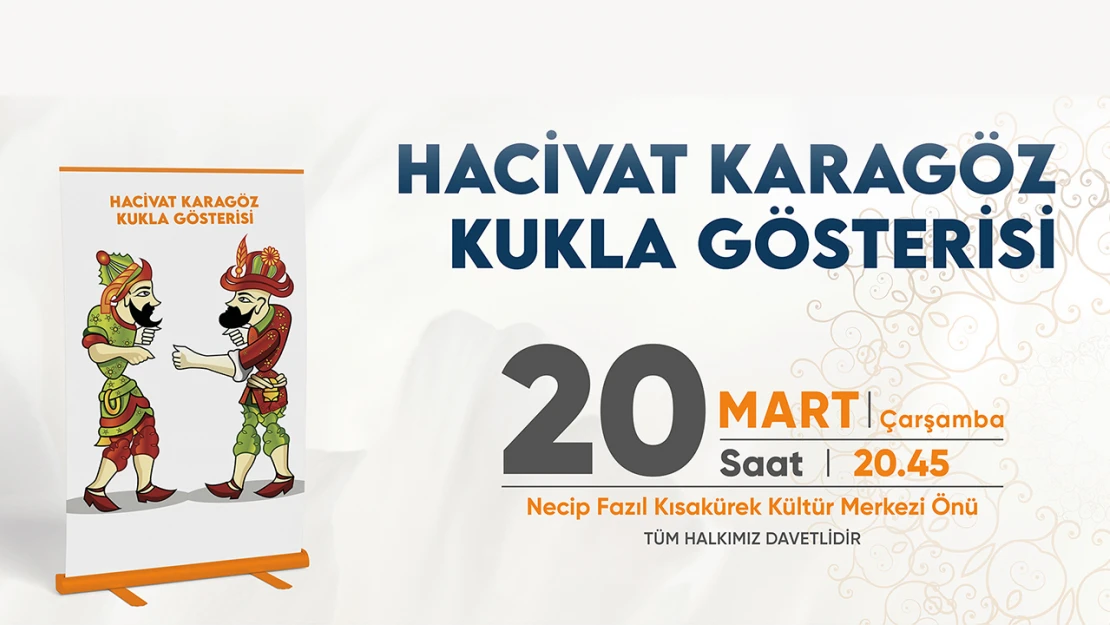 Haydi, çocuklar Hacivat Karagöz kukla gösterisine