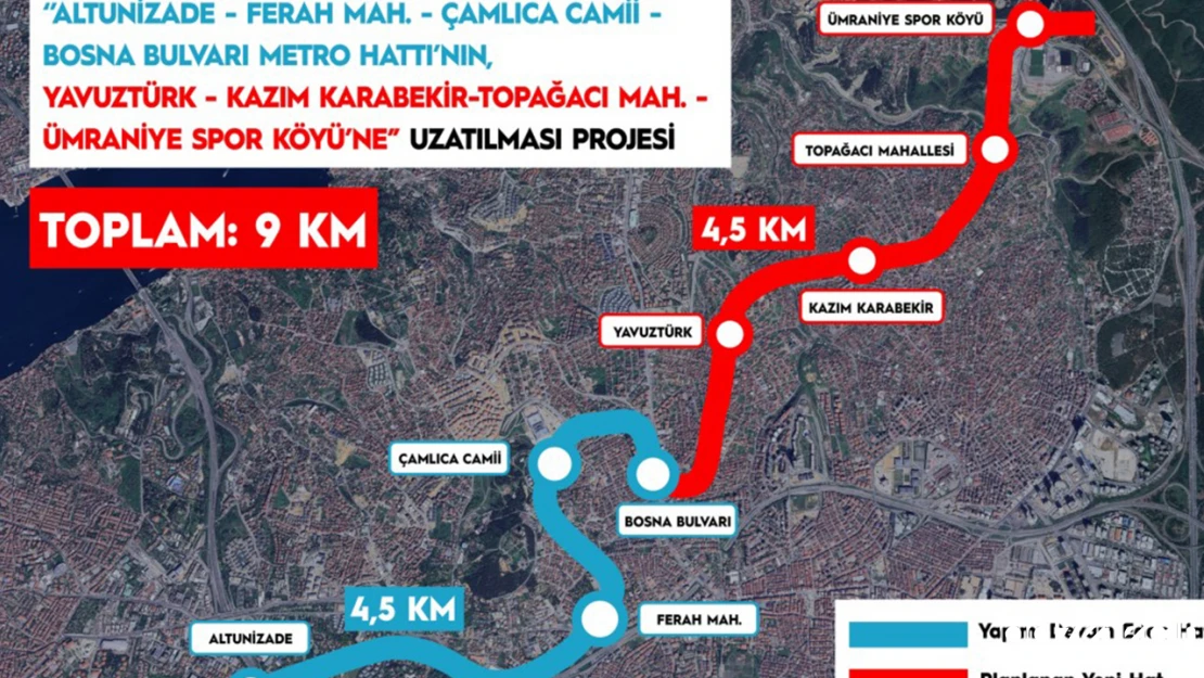 İstanbul'a 4,5 kilometrelik yeni metro hattı