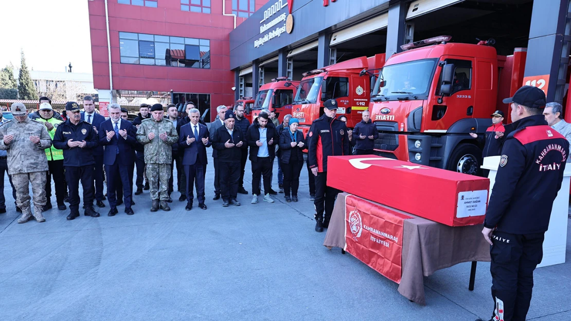 İtfaiye Şoförü Şehit Ahmet Doğan için Kahramanmaraş'ta tören düzenlendi