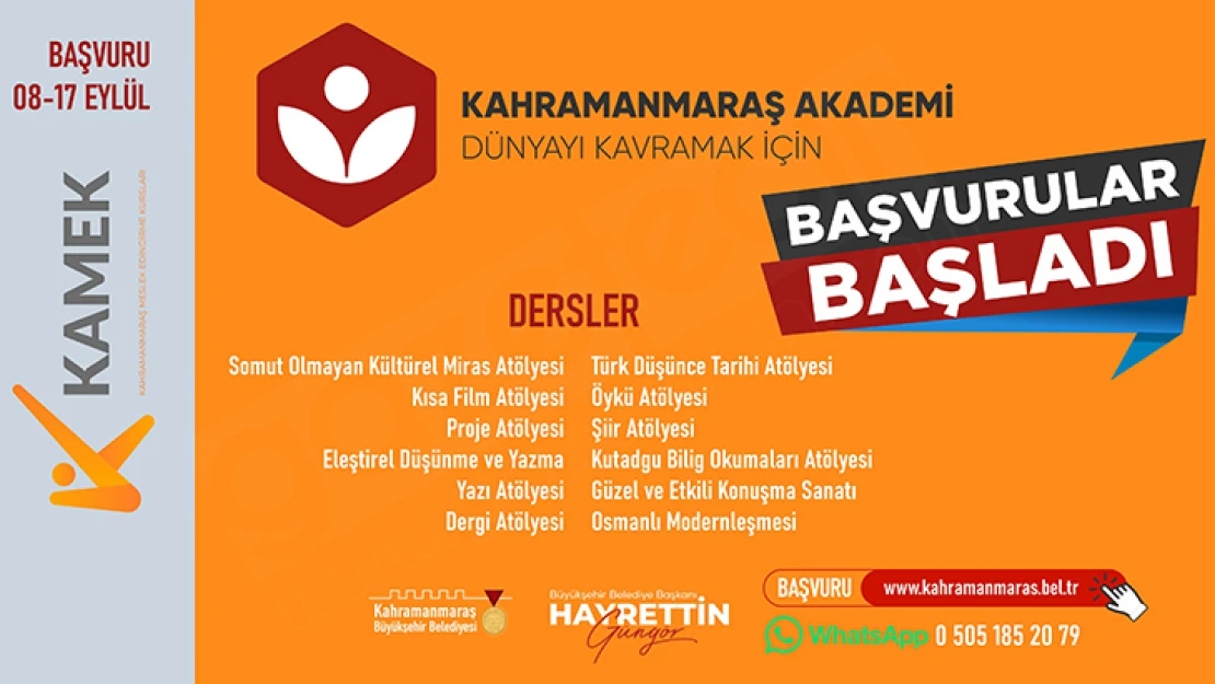 Kahramanmaraş Akademi, Güz Döneminde kursiyerleriyle buluşuyor!