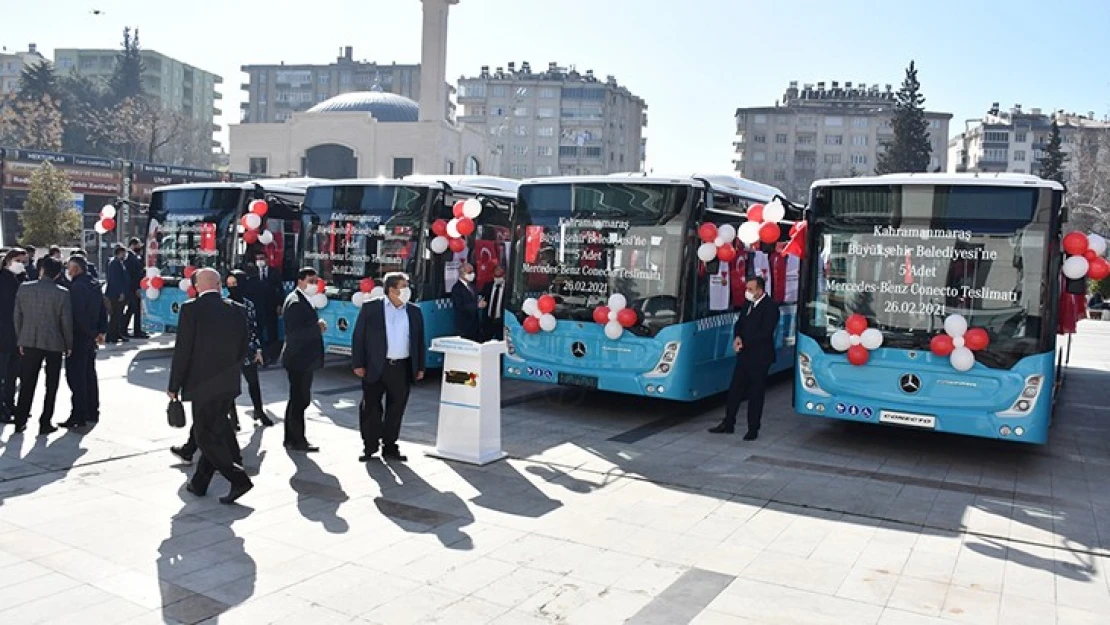 Kahramanmaraş Büyükşehir Belediyesi araç filosuna 5 yeni otobüs kattı