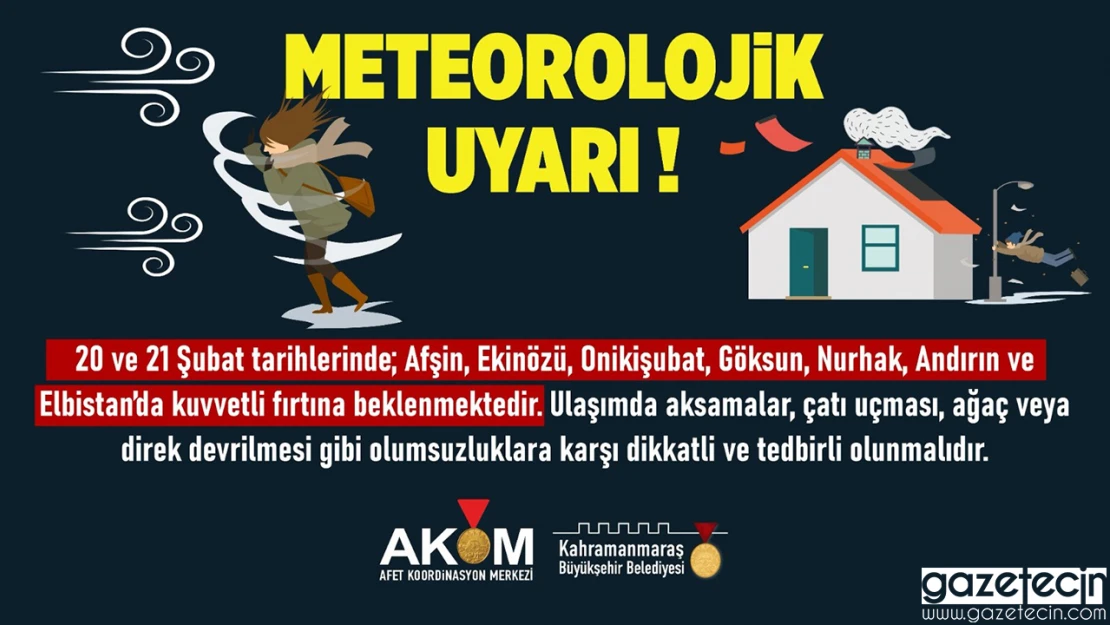 Kahramanmaraş için alarm verildi! Kuvvetli fırtına geliyor