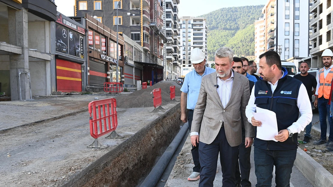 Kahramanmaraş'ın 100 yıllık ihtiyacını karşılayacak altyapı çalışması sürüyor