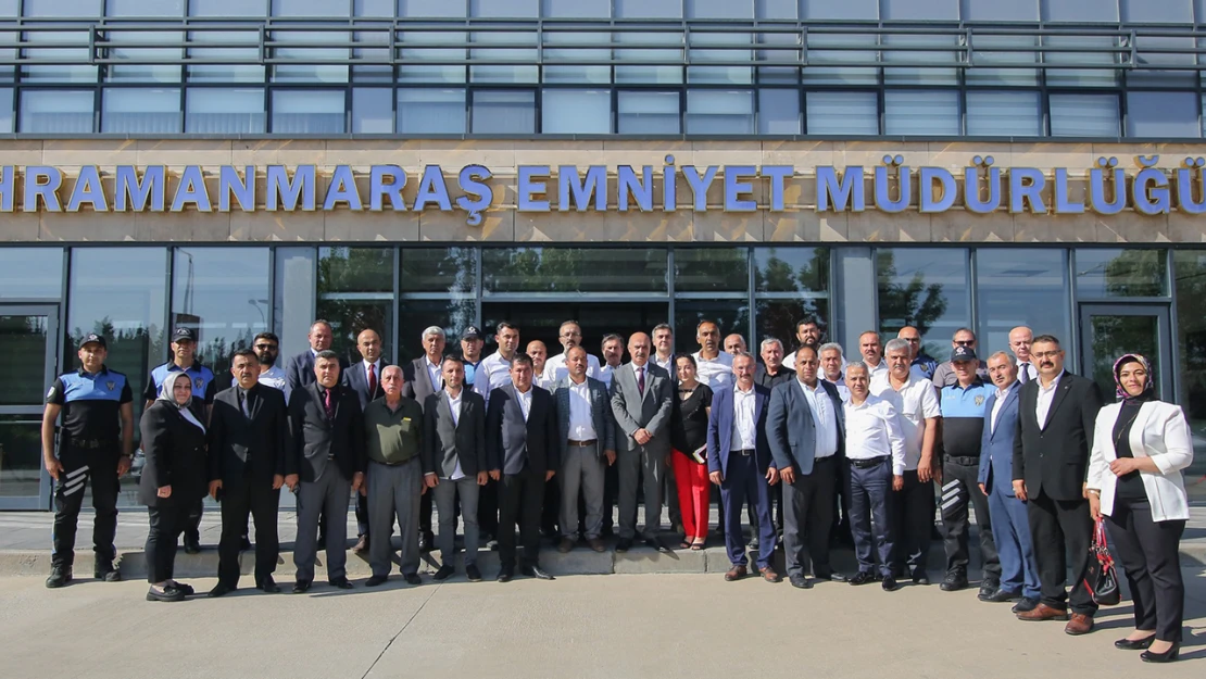 Kahramanmaraş'ın huzuru için Emniyet Müdürlüğü'nden muhtarlarla toplantı