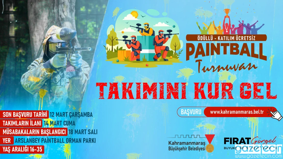 Kahramanmaraş Paintball Turnuvası için başvurular başladı