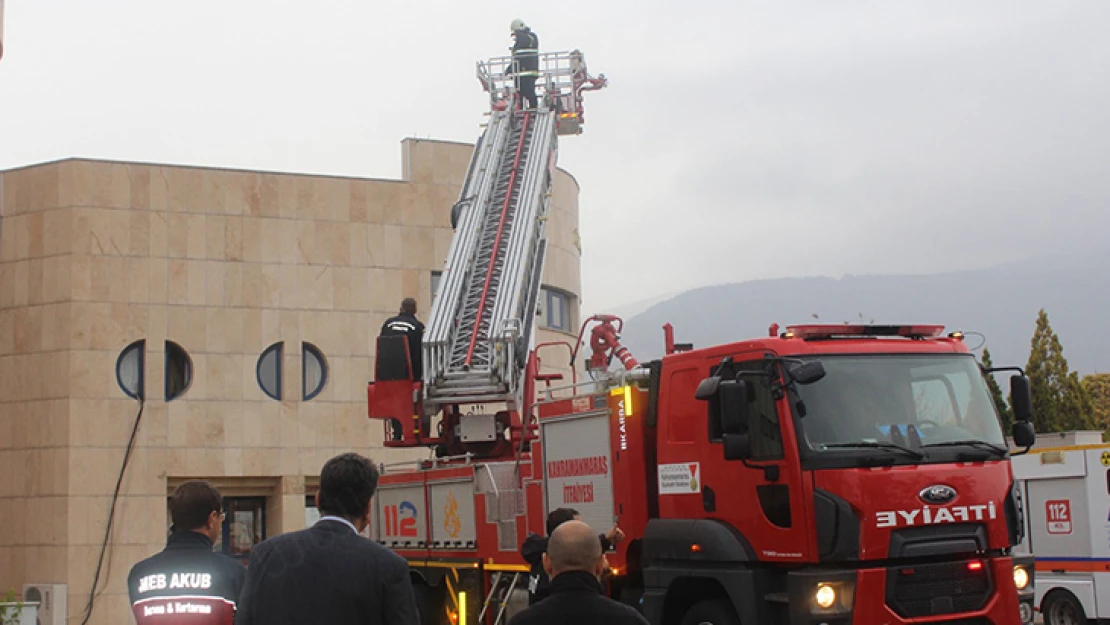 Kahramanmaraş'ta acil durum tahliye ve kurtarma tatbikatı