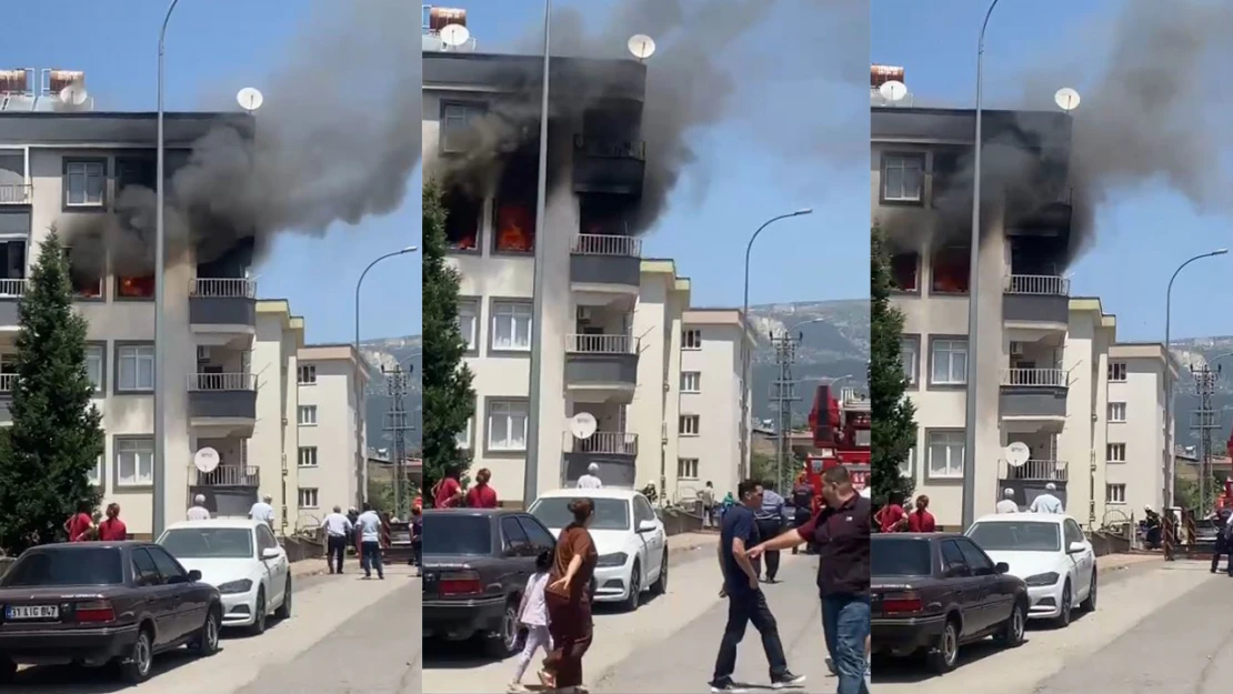 Kahramanmaraş'ta apartman yangını!