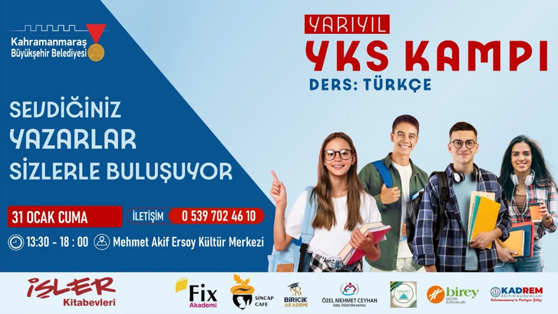 Kahramanmaraş'ta başlatılan YKS kampı, Türkçe dersiyle final yapacak