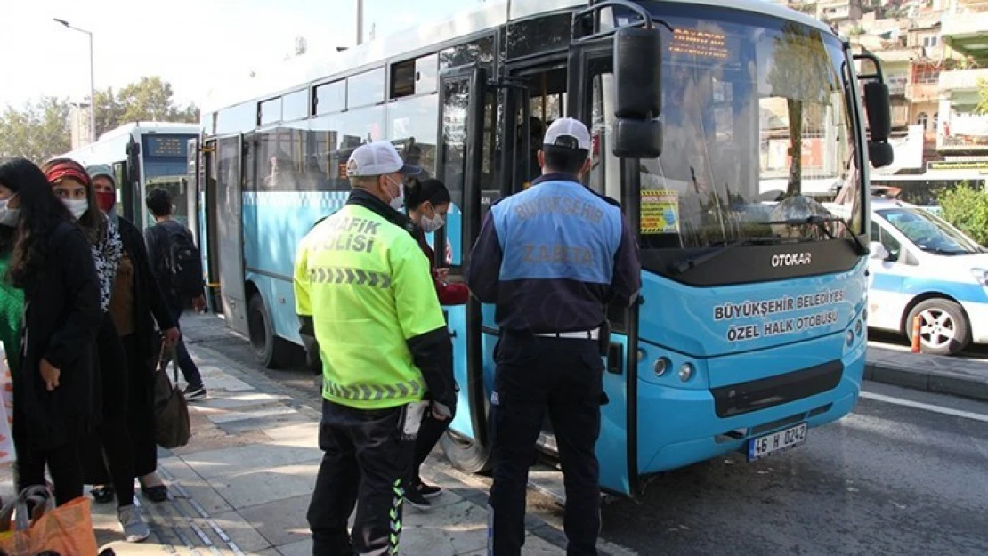 Kahramanmaraş'ta bir destekte toplu taşıma esnafına